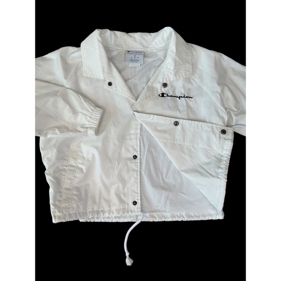 Champion Authentic Athleticwear White Coach Jacket Logo Script M - Picture 5 of 9